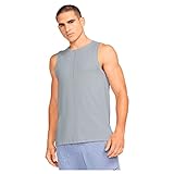 Nike Mens M Nk Df Tank Yoga Shirt, Light Smoke Grey/White/Black, L