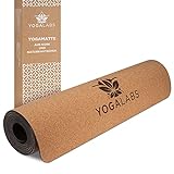 YOGALABS® Premium Yogamatte aus Kork und Naturkautschuk | Set mit 2-in-1 Yoga Gurt | 100%...